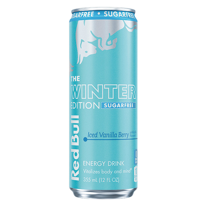 Red Bull Sugar Free Winter Edition Iced Vanilla Berry Energy Drink 12oz Can
