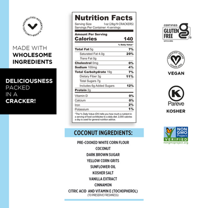 Craize Coconut Toasted Corn Crackers 4oz