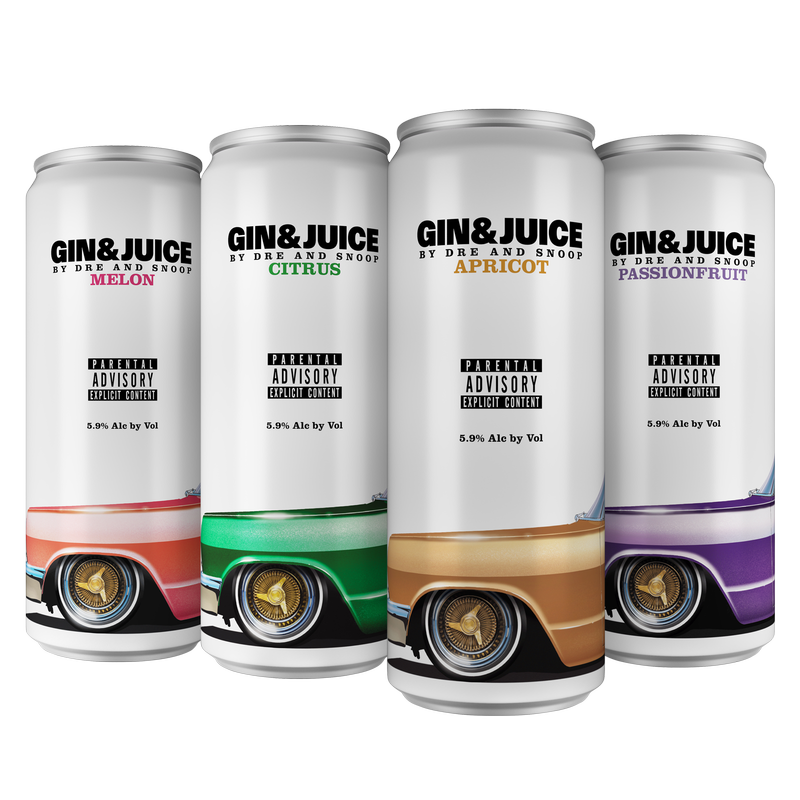 GIN & JUICE By Dre and Snoop Variety 8pk 12oz 5.9% ABV – BevMo GIN & JUICE By Dre and Snoop Variety 8pk 12oz 5.9% ABV – BevMo