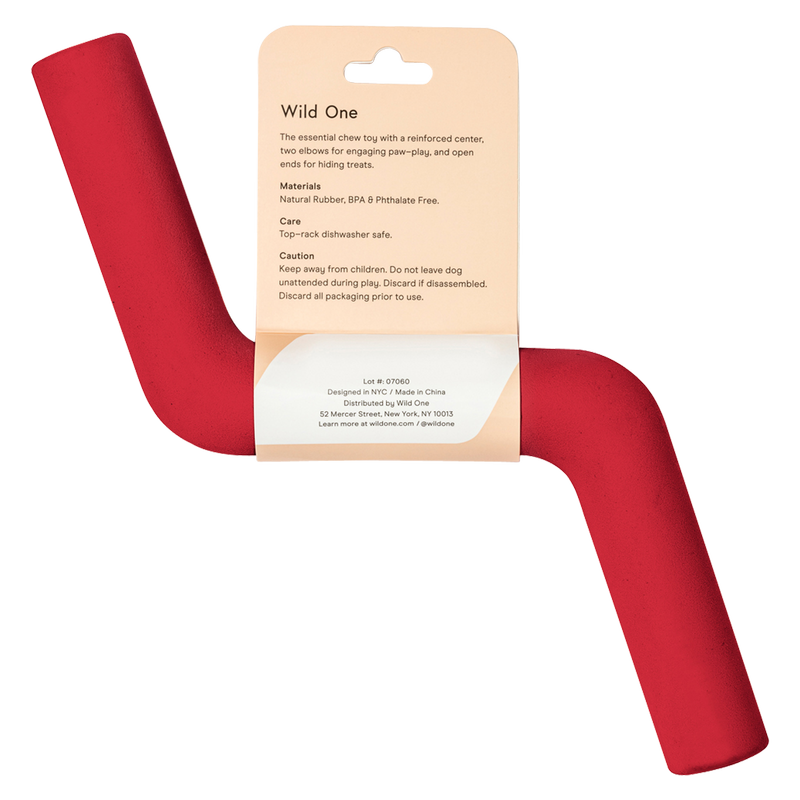 Wild One Bolt Bite Standard Dog Toy in Strawberry