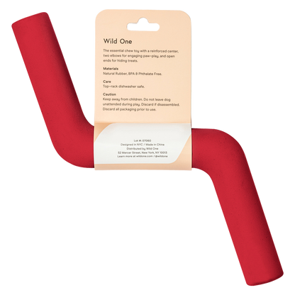 Wild One Bolt Bite Standard Dog Toy in Strawberry