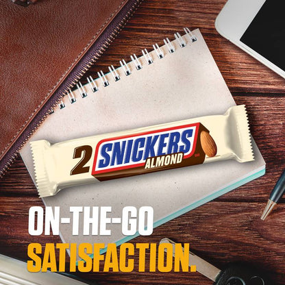 SNICKERS Almond Sharing Size Chocolate Bars, 3.23oz