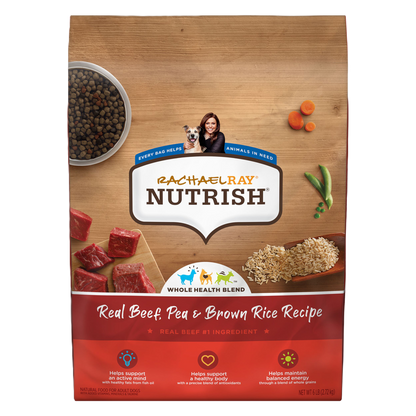 Rachael Ray Nutrish Dry Dog Food, Real Beef, Pea & Brown Rice Recipe, 6 lb. Bag