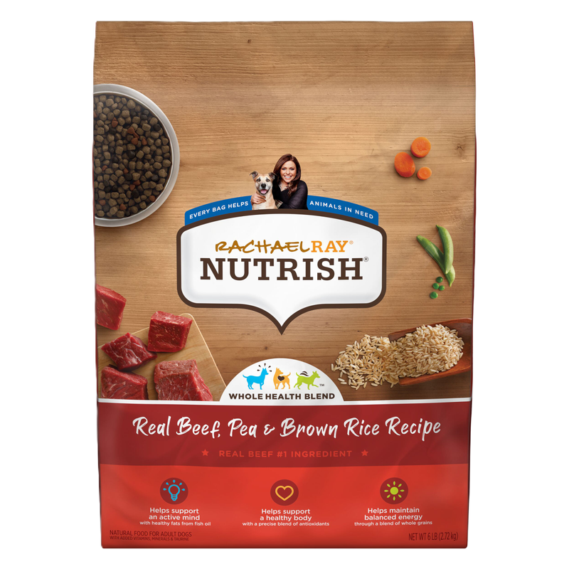 Rachael Ray Nutrish Dry Dog Food, Real Beef, Pea & Brown Rice Recipe, 6 lb. Bag