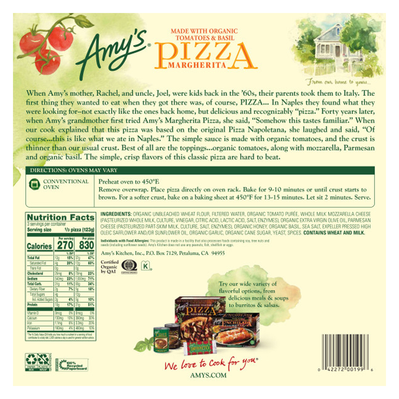 Amy's Kitchen Margherita Pizza 13oz