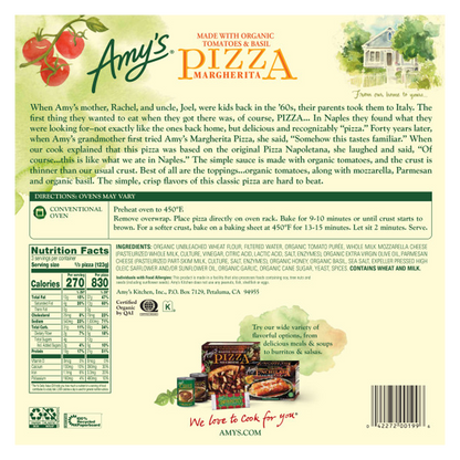 Amy's Kitchen Margherita Pizza 13oz