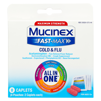 Mucinex Fast-Max All-In-One Cold & Flu Caplets 8ct