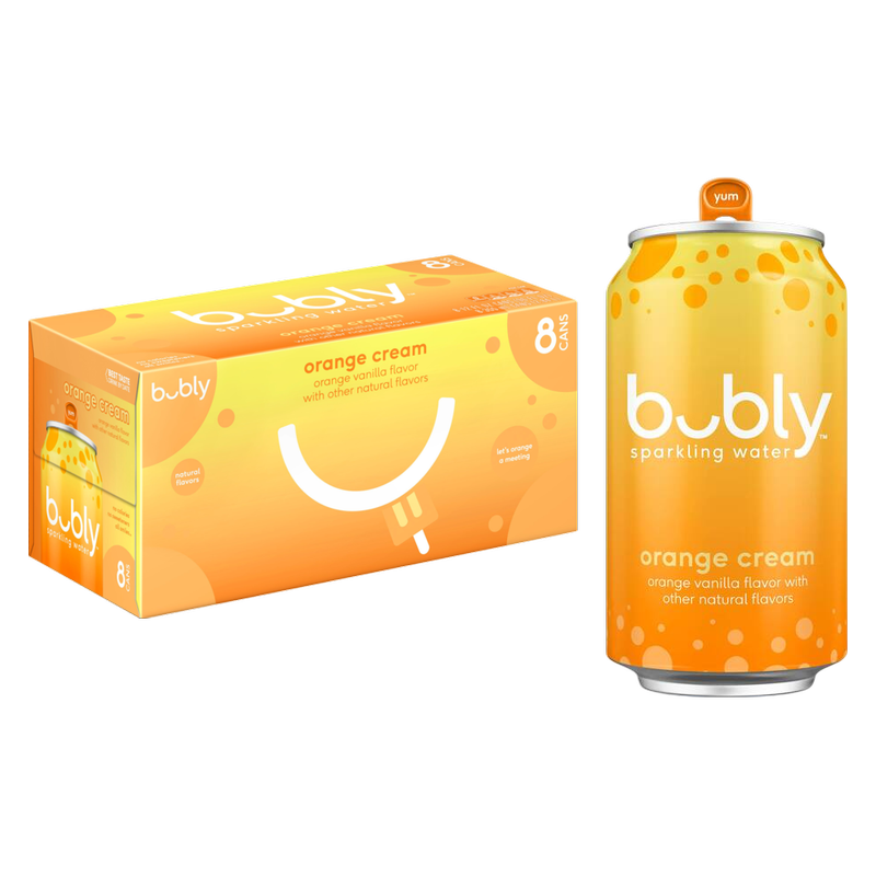 Bubly Orange Cream 8pk 12oz Can