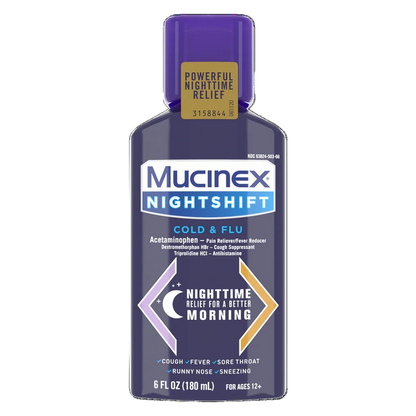 Mucinex Nightshift Adult Liquid - Severe Cold & Flu