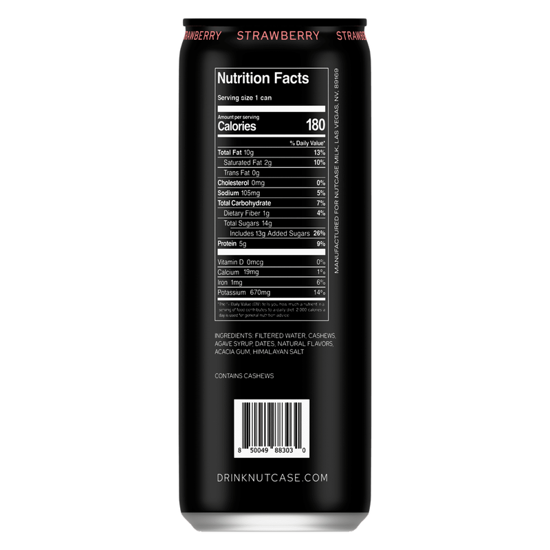 Nutcase Strawberry Cashew Milk 8oz Can