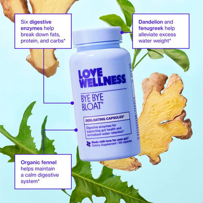Love Wellness Bye Bye Bloat Debloating Capsules 60ct
