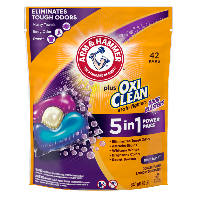 Arm & Hammer Odor Blasters Laundry Detergent Paks 5in1 42ct