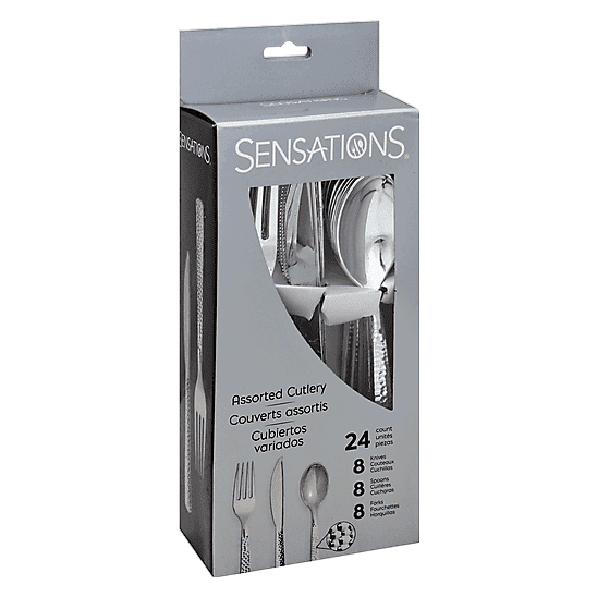 Sens Cutlery Asst Metallic 30oz