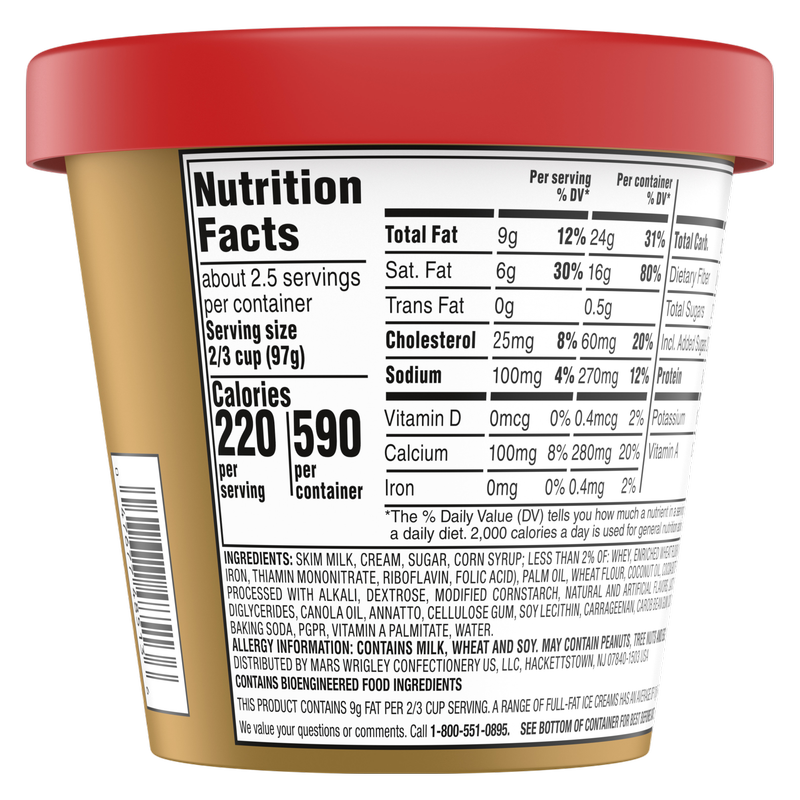 TWIX Caramel and Fudge Swirl Ice Cream, 14 Oz