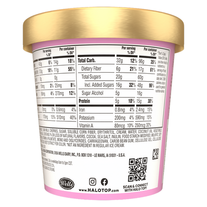 Halo Top Mix Ins Cherry Chocolate Chunk Light Pint, 16oz