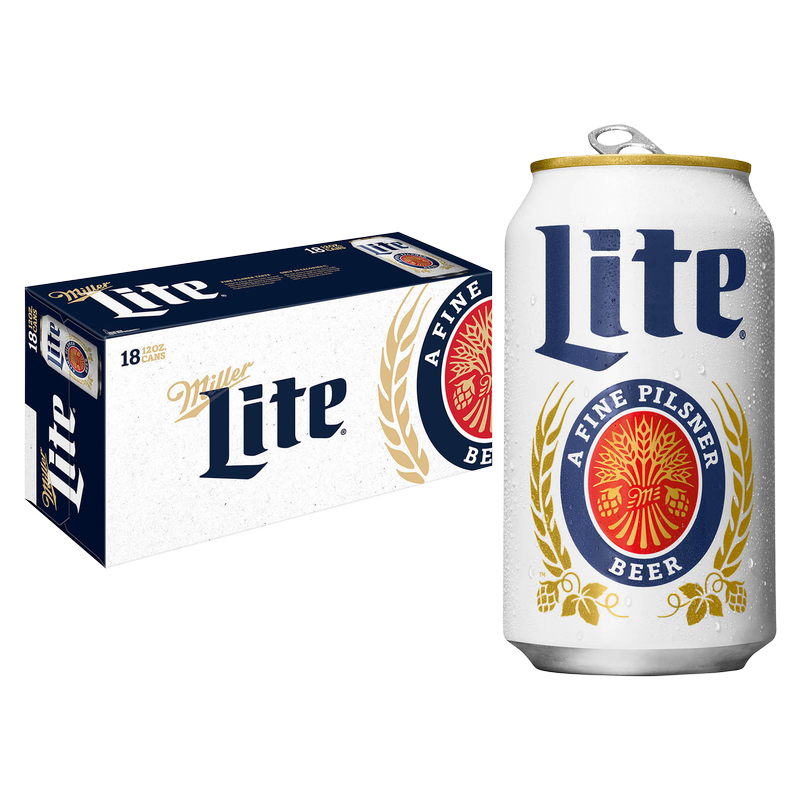 Miller Lite 18pk 12oz Can 4.2% ABV