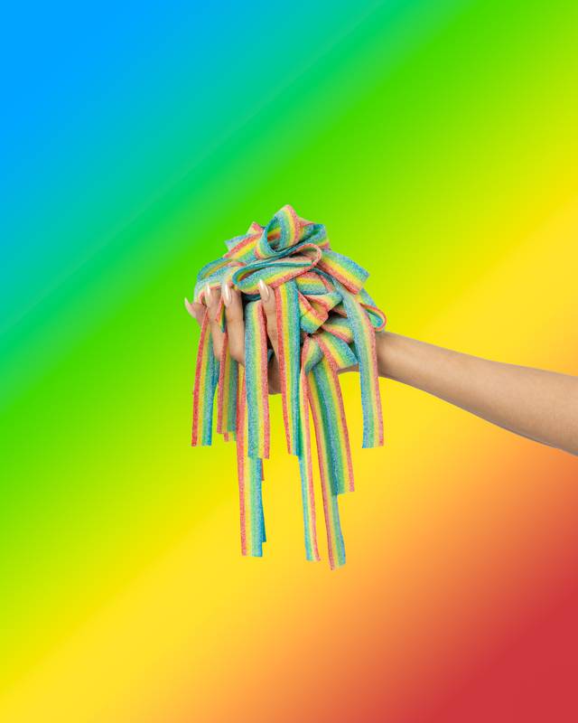 Rainbow Sour Strips, 3.4oz