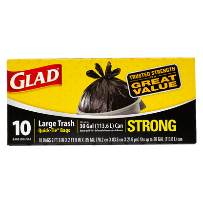 Glad Trash Bags Large 10ct