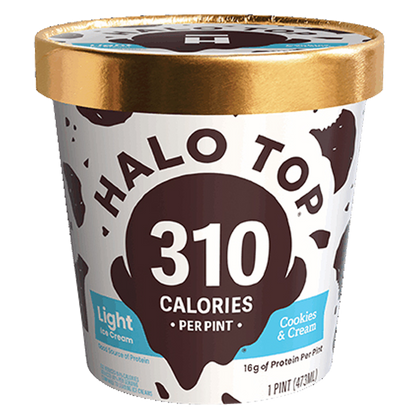 Halo Top Cookies and Cream Ice Cream Pint