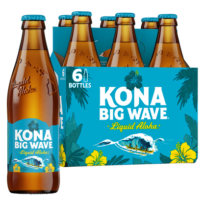 Kona Big Wave Premium Beer 6pk 12oz Bottles 4.4% ABV