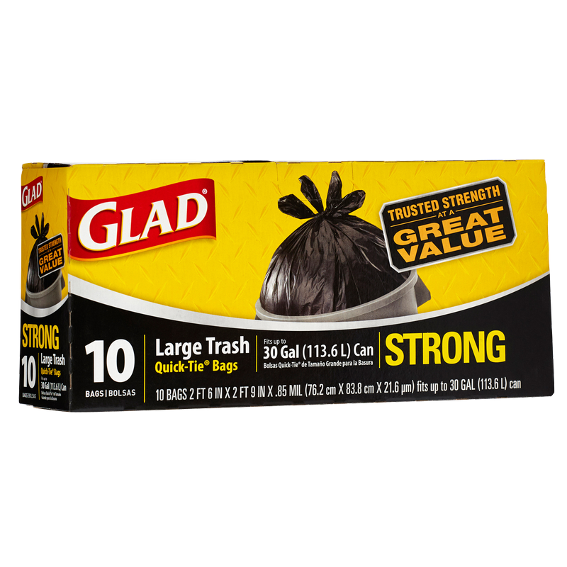 Glad Trash Bags Large 10ct