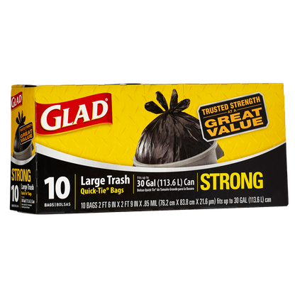 Glad Trash Bags Large 10ct