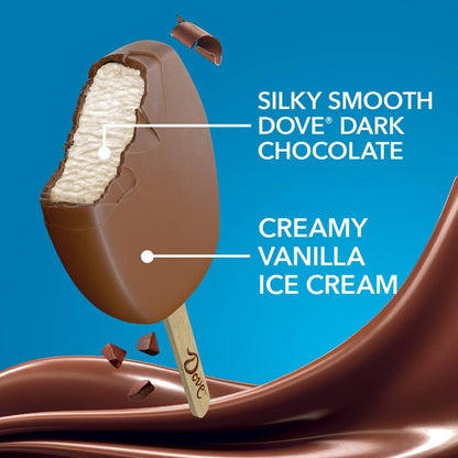 Dove Vanilla Ice Cream Bars Coated With Milk Chocolate, 3 Pack, 2.89 Oz Bars