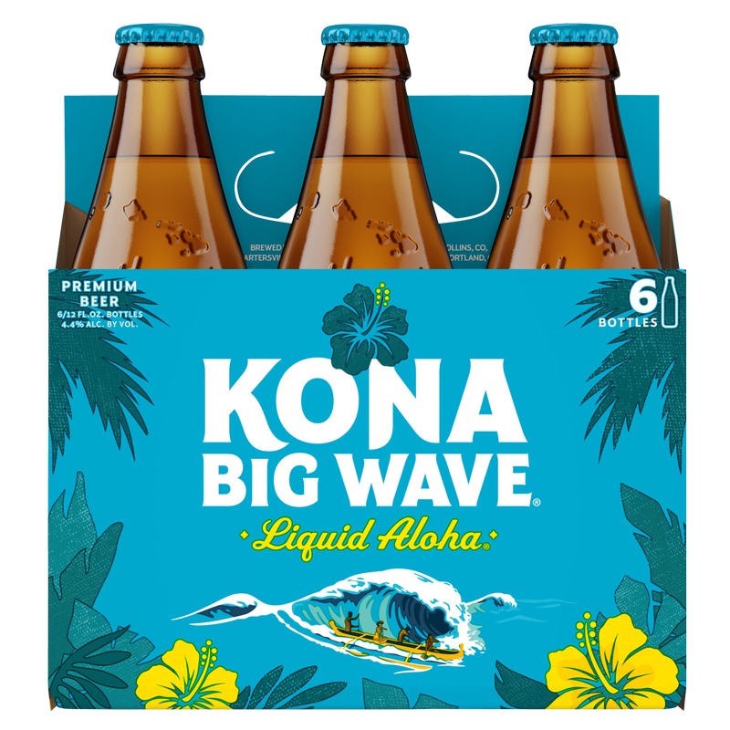 Kona Big Wave Premium Beer 6pk 12oz Bottles 4.4% ABV