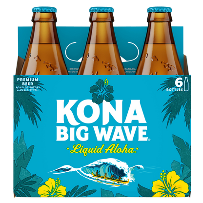 Kona Big Wave Premium Beer 6pk 12oz Bottles 4.4% ABV