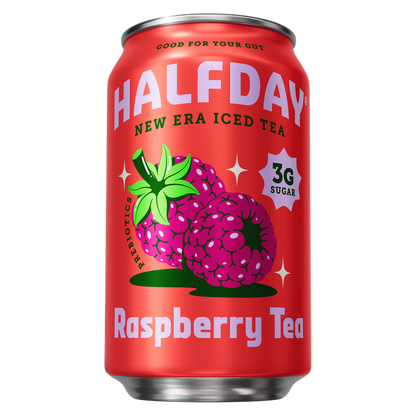 Halfday Raspberry Prebiotic Iced Tea 12oz Can