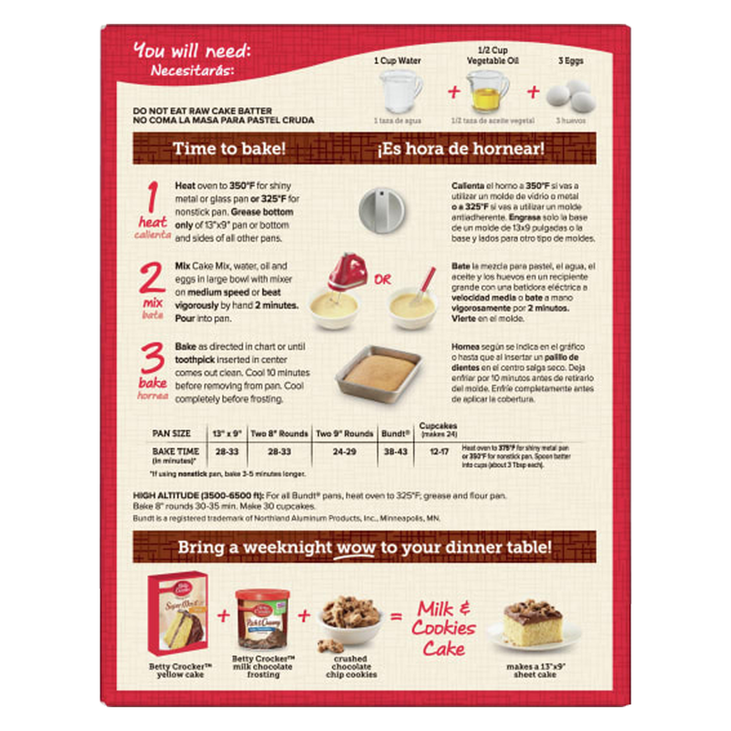 Betty Crocker Supermoist Yellow Cake Mix 13.25oz