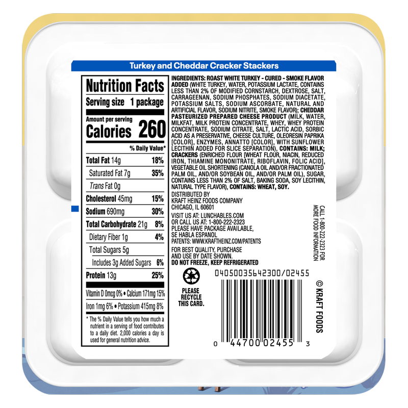 Lunchables Turkey & Cheddar with Crackers - 3.2oz