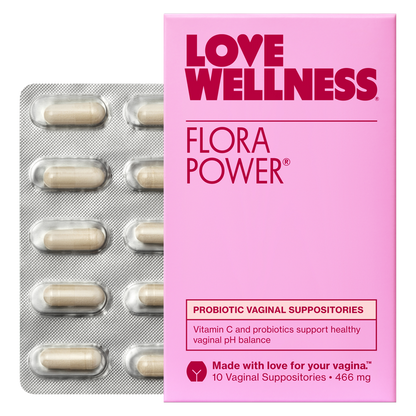 Love Wellness Flora Power Probiotic Vaginal Suppositories 10ct