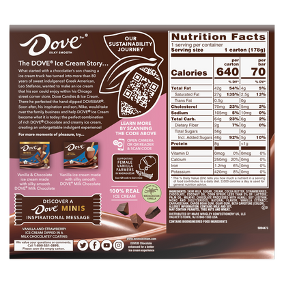 Dove Minis Vanilla & Strawberry Ice Cream Bars, 10ct