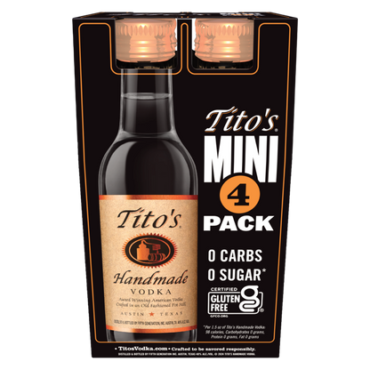 Tito's Handmade Vodka 4pk 50ml (80 Proof) – BevMo! Arizona