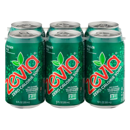 Zevia Zero Calorie Soda Ginger Ale 6pk 12oz Can