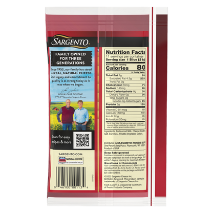 Sargento Natural Sharp Cheddar Cheese Slices - 11ct/8oz