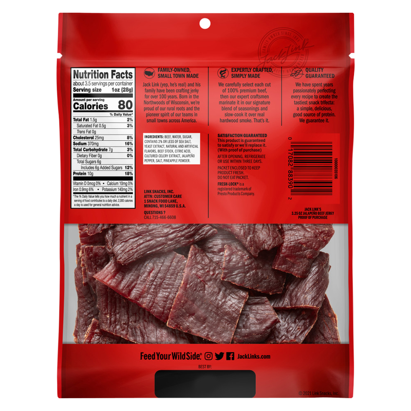 Jack Link's Jalapeno Beef Jerky 3.25oz