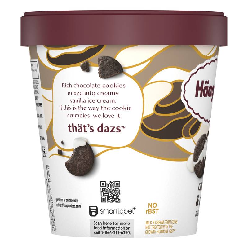 Haagen-Dazs Cookies & Cream Ice Cream, 14oz.