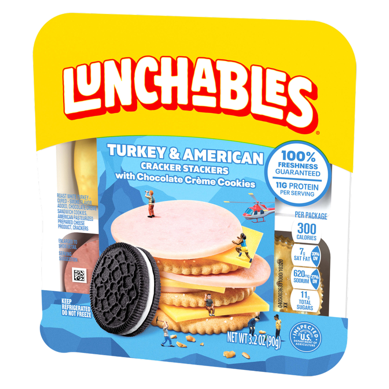 Lunchables Turkey & American Cheese Cracker Stackers with Chocolate Sandwich Cookies  - 3.2oz