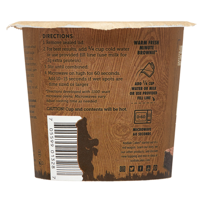Kodiak Cakes Chocolate Fudge Brownie Mix Power Cup 2.36oz