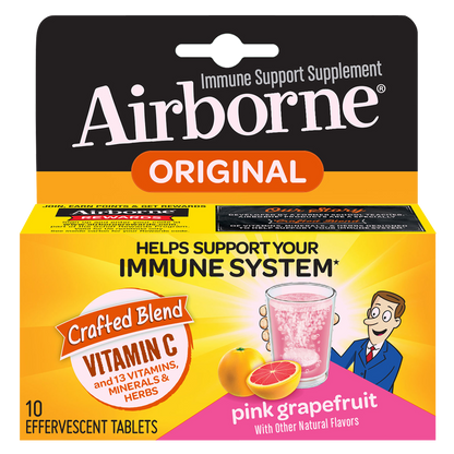 Airborne Effervescent Tablets Pink Grapefruit 10ct