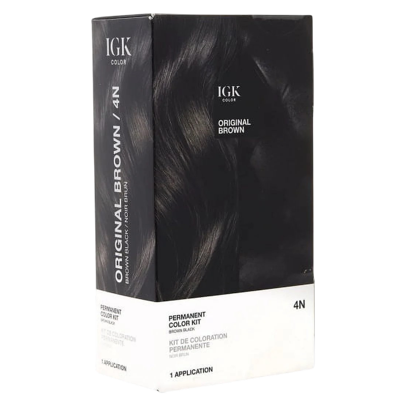 IGK PERMANENT COLOR KIT Original Brown- Brown Black 4N