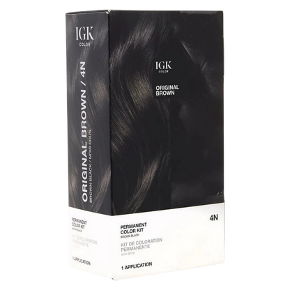 IGK PERMANENT COLOR KIT Original Brown- Brown Black 4N