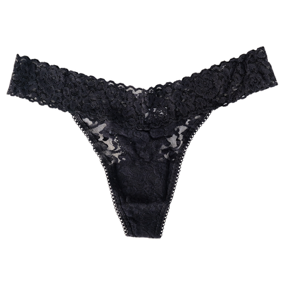Panic Panties Underwear L/XL Black Lace Thong