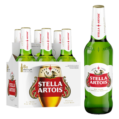 Stella Artois 6pk 11.2oz Btl 5.0% ABV