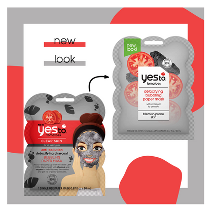 Yes To Tomatoes Detoxifying Bubbling Paper Mask 0.67oz