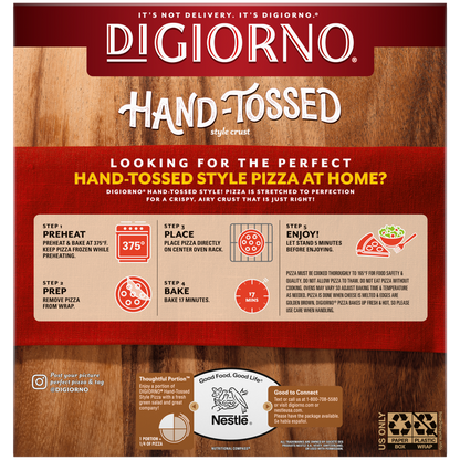 DiGiorno Frozen Hand Tossed Four Cheese Personal Pizza, 9.2oz