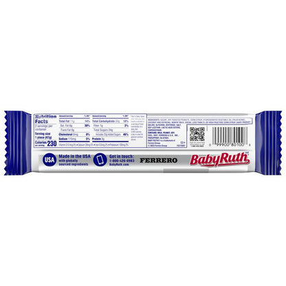 Baby Ruth Peanut Caramel Chocolate Candy Bar King Size, 3.3oz