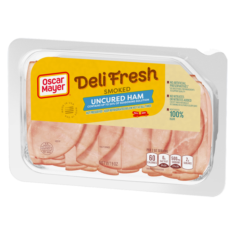 Oscar Mayer Deli Fresh Smoked Uncured Ham Sliced Lunch Meat - 9oz